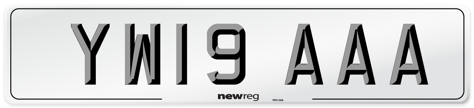 YW19 AAA Number Plate from New Reg
